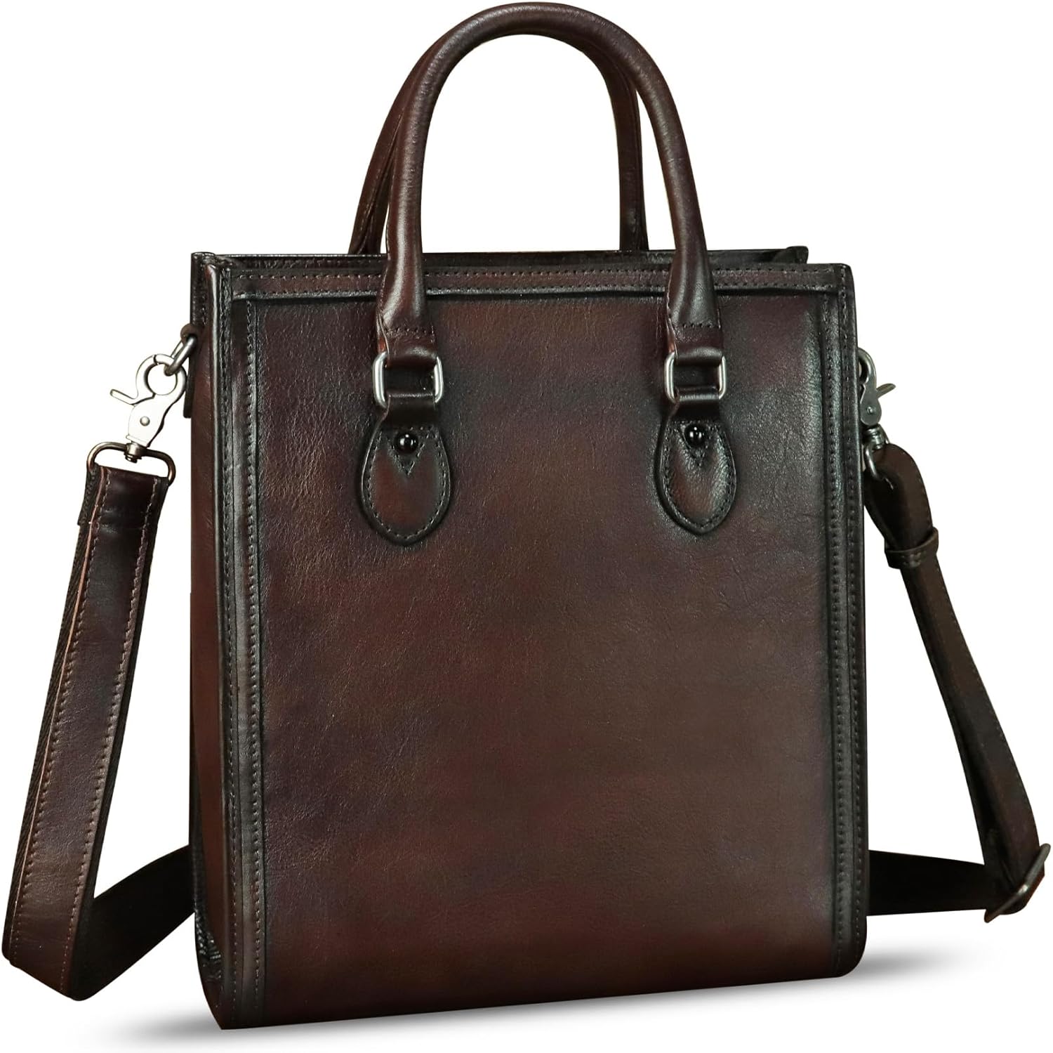 Genuine Leather Handbags and Purses for Women Vintage Handmade Shoulder Bag Cowhide Tote Bag Satchel