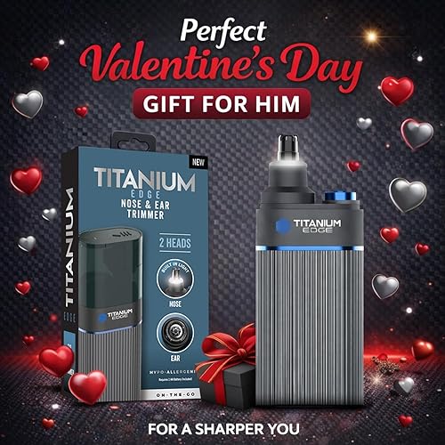 Miniatura 2 de Microtouch Titanium Edge - Recortador de orejas y nariz con doble cabeza de cuchillas rotativas con luz  Resistente al agua  Apto para viajes