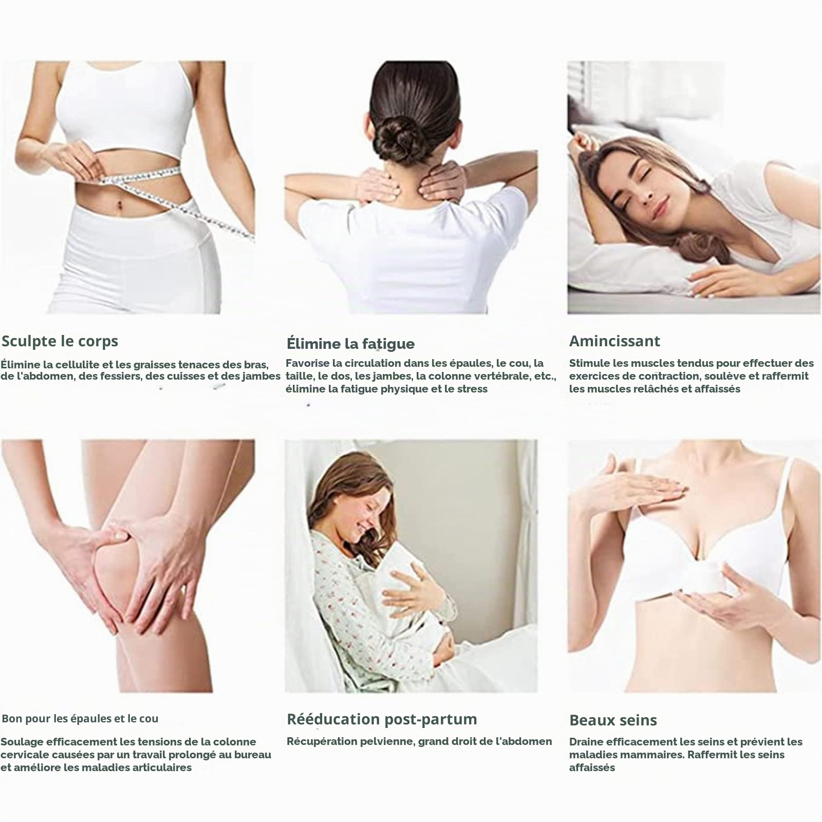 G5 Vibration Massager, Appareil de Perte de Poids pour Tout Le Corps avec 5 têtes, brûleur de Graisse Manuel, équipement de beauté, Appareil de Massage pour la Perte de Poids.,Vertical
