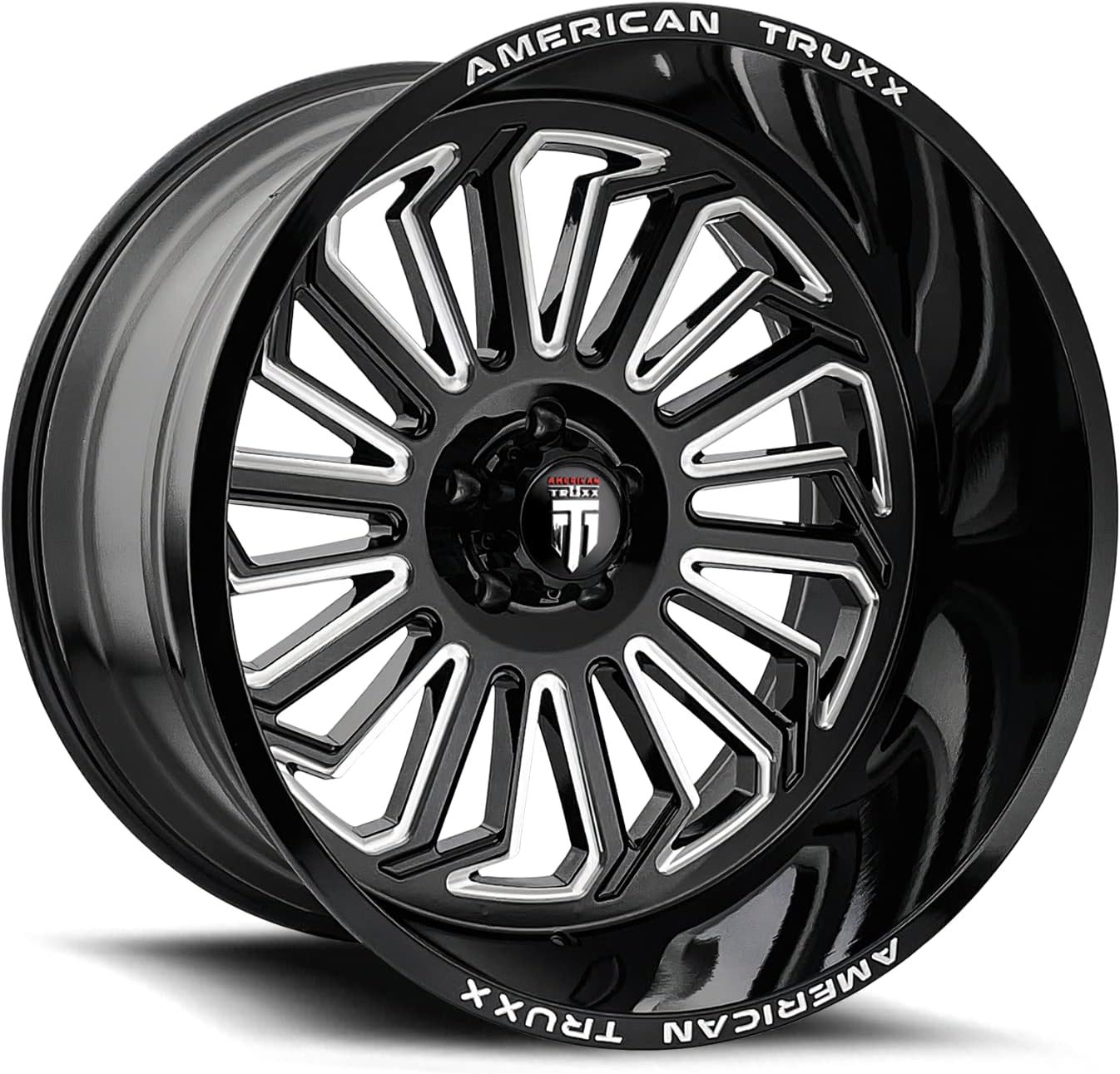 American Truxx AT1916 Butcher 24x14 6x5.5" -76mm Black/Milled Wheel Rim 24" Inch