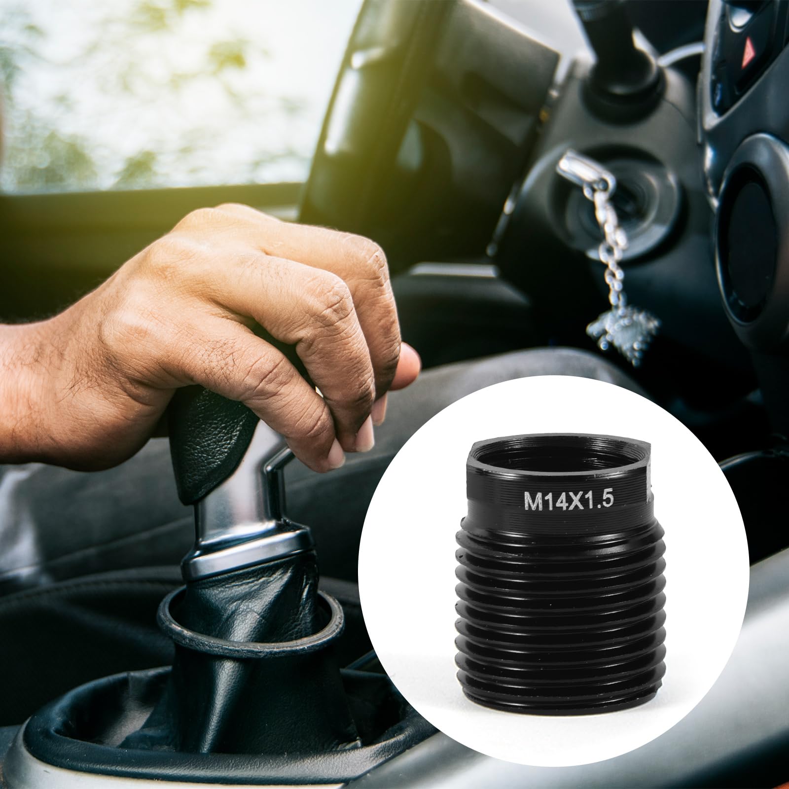 Kit De 5 Adaptadores Roscados Para Pomo De Cambio, M8-M14, Con Mangueras De Goma, Universal Para Coche Y Camión