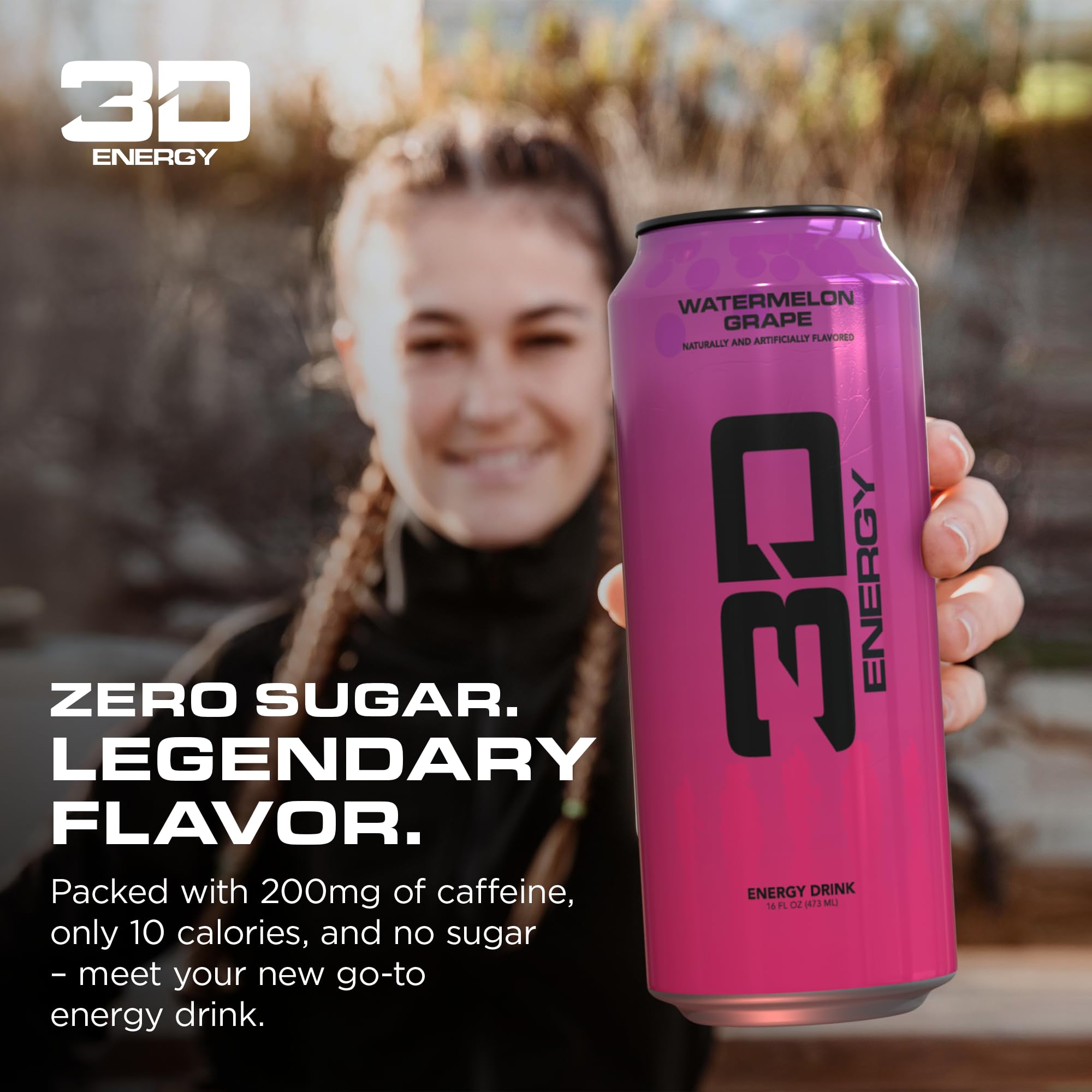Amazon.com : 3D Energy Drink – Sugar Free, 200mg Caffeine, Pre