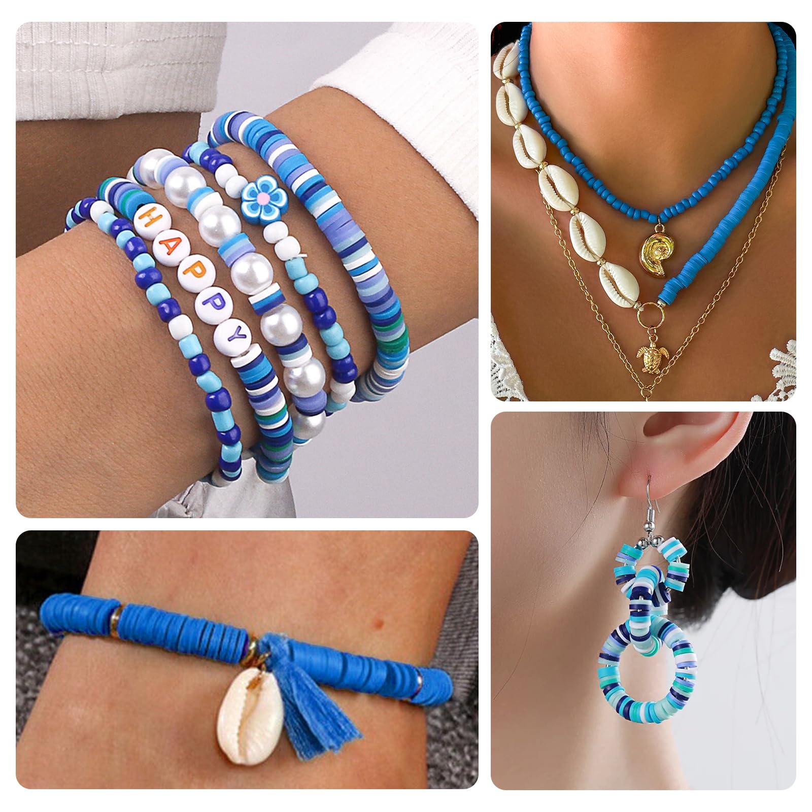 12000 pezzi di perline di argilla per la creazione di braccialetti