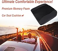 Vista 2 de Cojín de asiento de automóvil, cómodos cojines de espuma viscoelástica para conducir, alivio del dolor de ciática y espalda baja, almohada