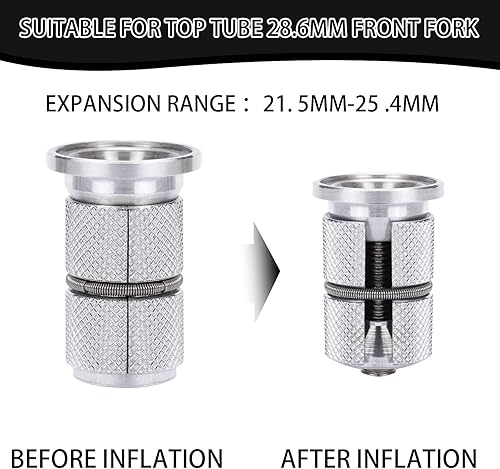 Miniatura 4 de BUCKLOS 1 18 pulgadas de aluminiofibra de carbono Auriculares de bicicleta Tapa superior, tuerca de estrella Perno de tuerca expansible.