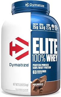 Dymatize Elite 100% Whey Protein, Rich Chocolate, 5 lb