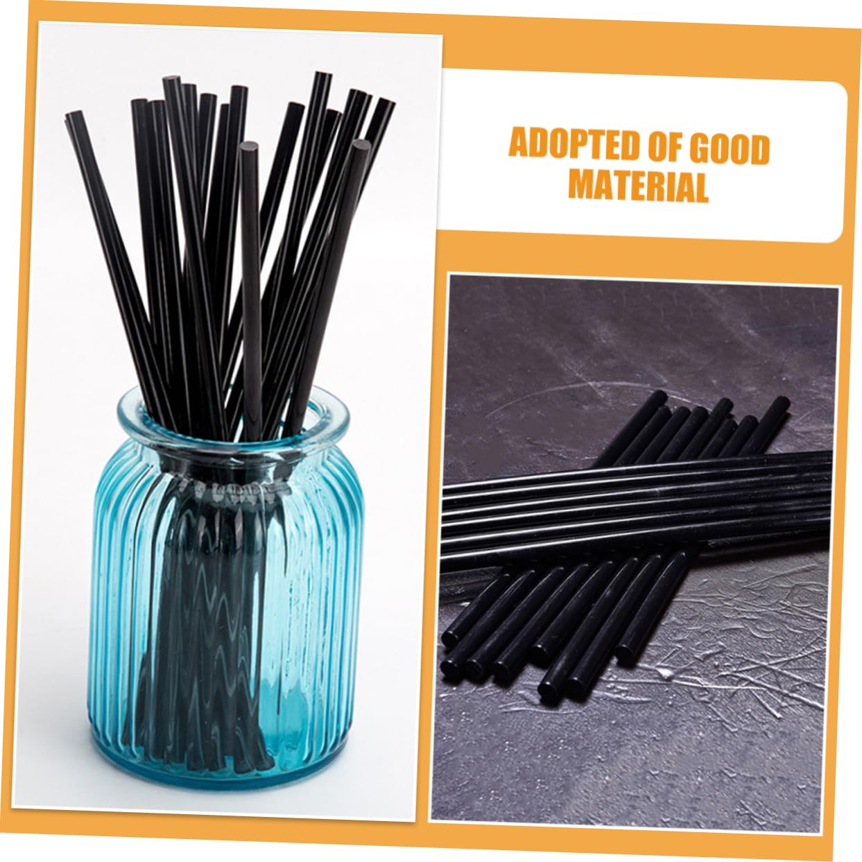 Black EVA Hot Glue Sticks 100pcs Strong Adhesion for Xmas Crafts