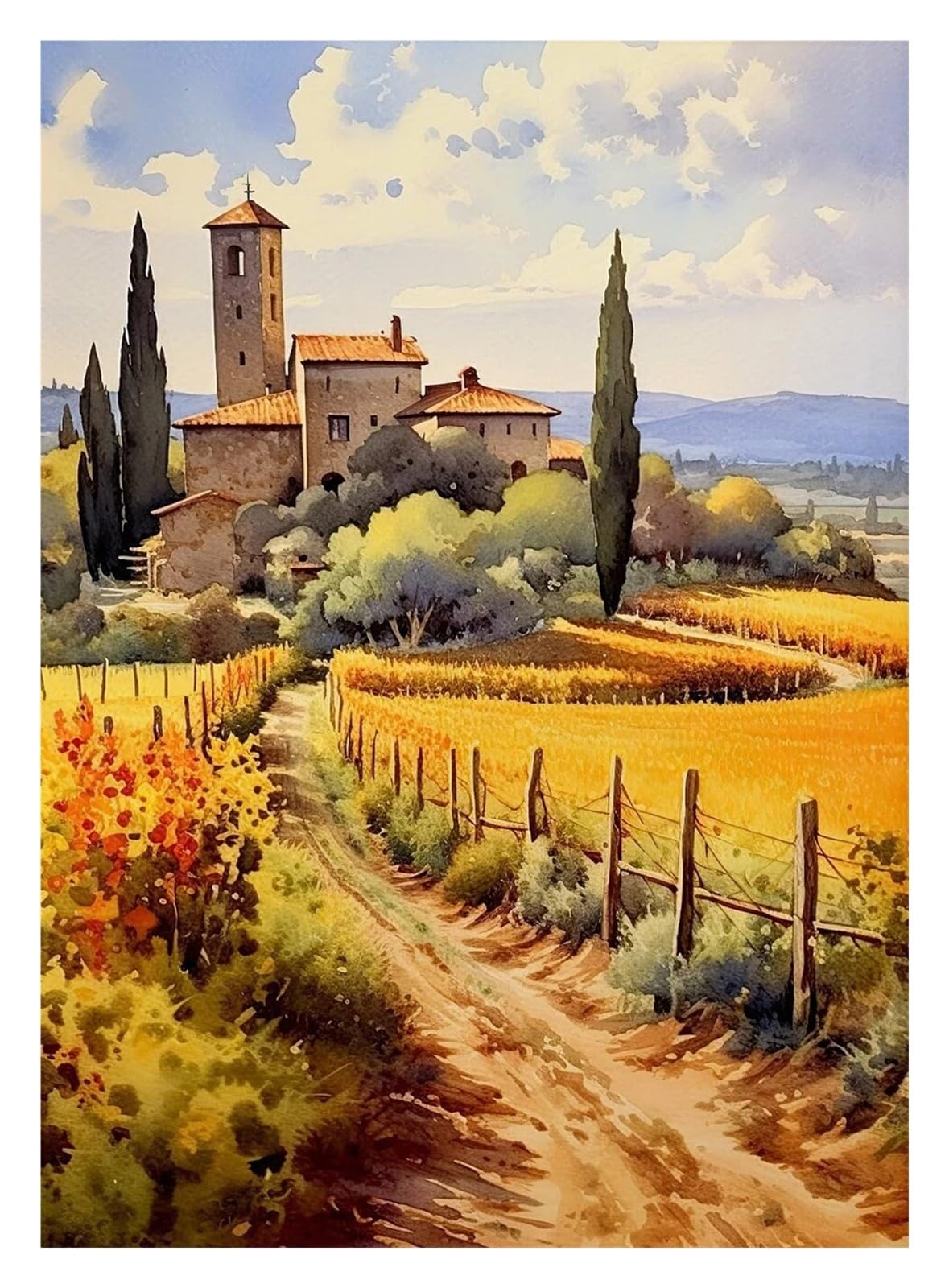 Peinture sur toile salon pour habiller un mur vide tableau decoration murale Italie J
