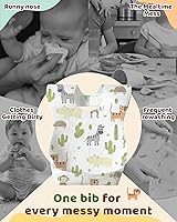 Vista 8 de Lictin Disposable Baby Bibs, Individually Packaged, Hygienic and Convenient for Toddler, Baby Travel Essentials, 20/50pcs