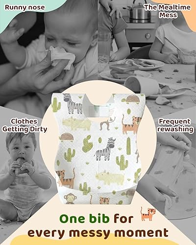 Miniatura 4 de Lictin Disposable Baby Bibs, Individually Packaged, Hygienic and Convenient for Toddler, Baby Travel Essentials, 2050pcs