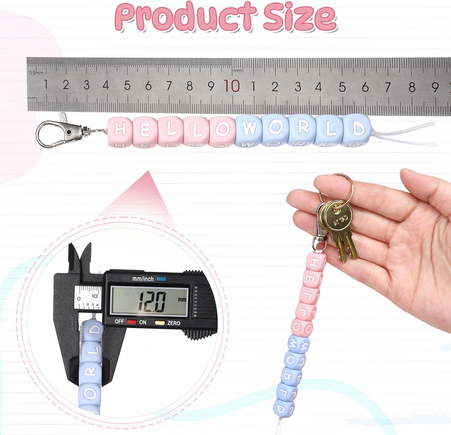 Cervical Dilation Beads for Nurse, Dilation Beads Labor and Delivery Badge Midwife Doula RN Badge Buddy Labor and Delivery Nurse Gifts for Badges Reel Accessories