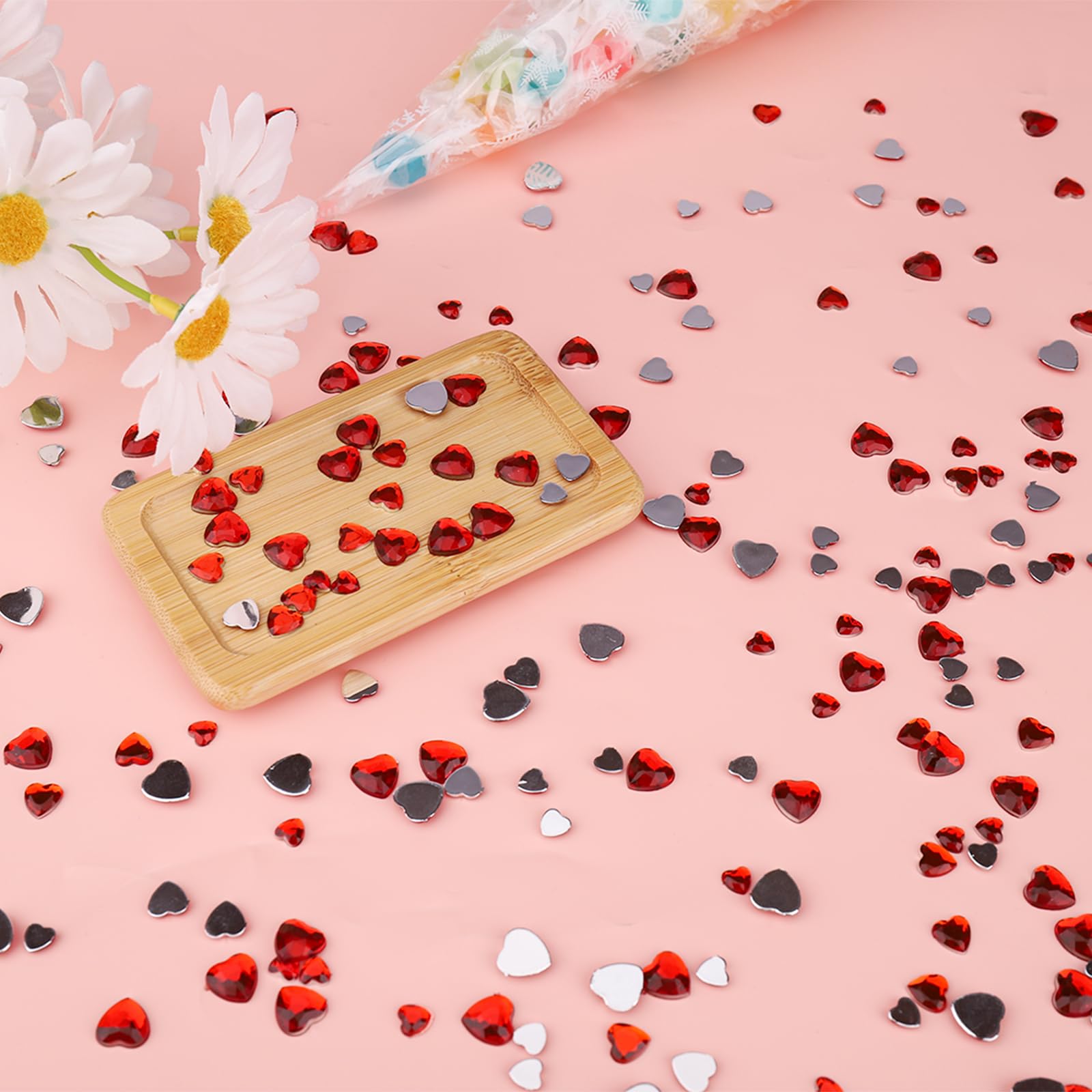 Roségold Herz-Konfetti 10 Mm – Metallfolie Für Tischdekoration | Für Hochzeit, Geburtstag, Party