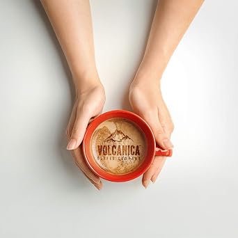 Volcanica Coffee Caramel Chocolate Flavored Coffee, Ground, Fresh Roasted, 16-ounce