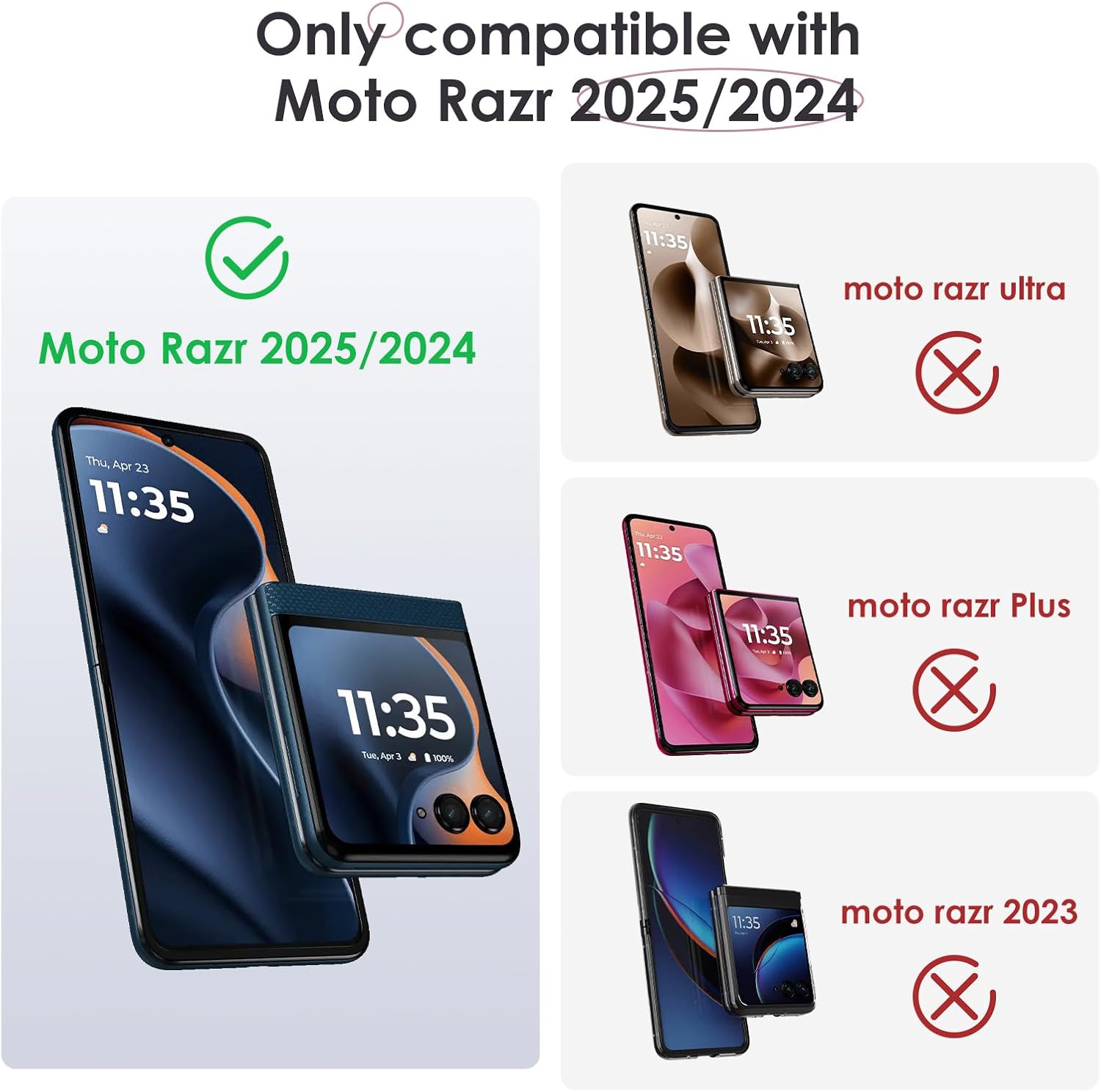 Maxdara for Motorola Razr 2025/2024 Magnetic Case with Kickstand, [Compatible with MagSafe] [Built-in Screen Protector] [Hinge Protection] Phone Cover for Moto Razr 2025/2024, Blue