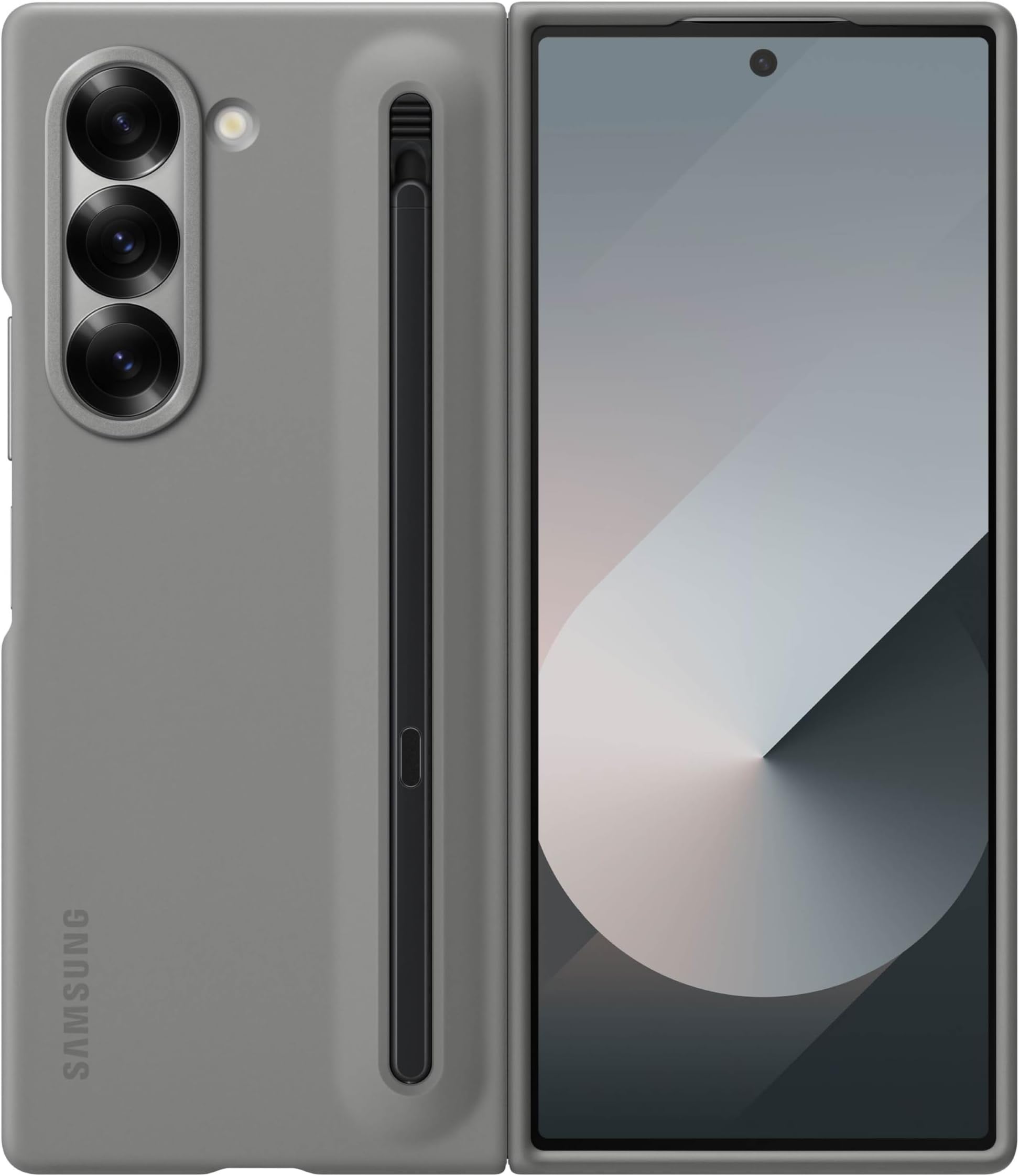 SAMSUNG Galaxy Z Fold 6 S Pen Phone Case, Protective Cover with Built-in S Pen Holder Slot, Click to Release, US Version, EF-OF95PCJEGUS, Gray