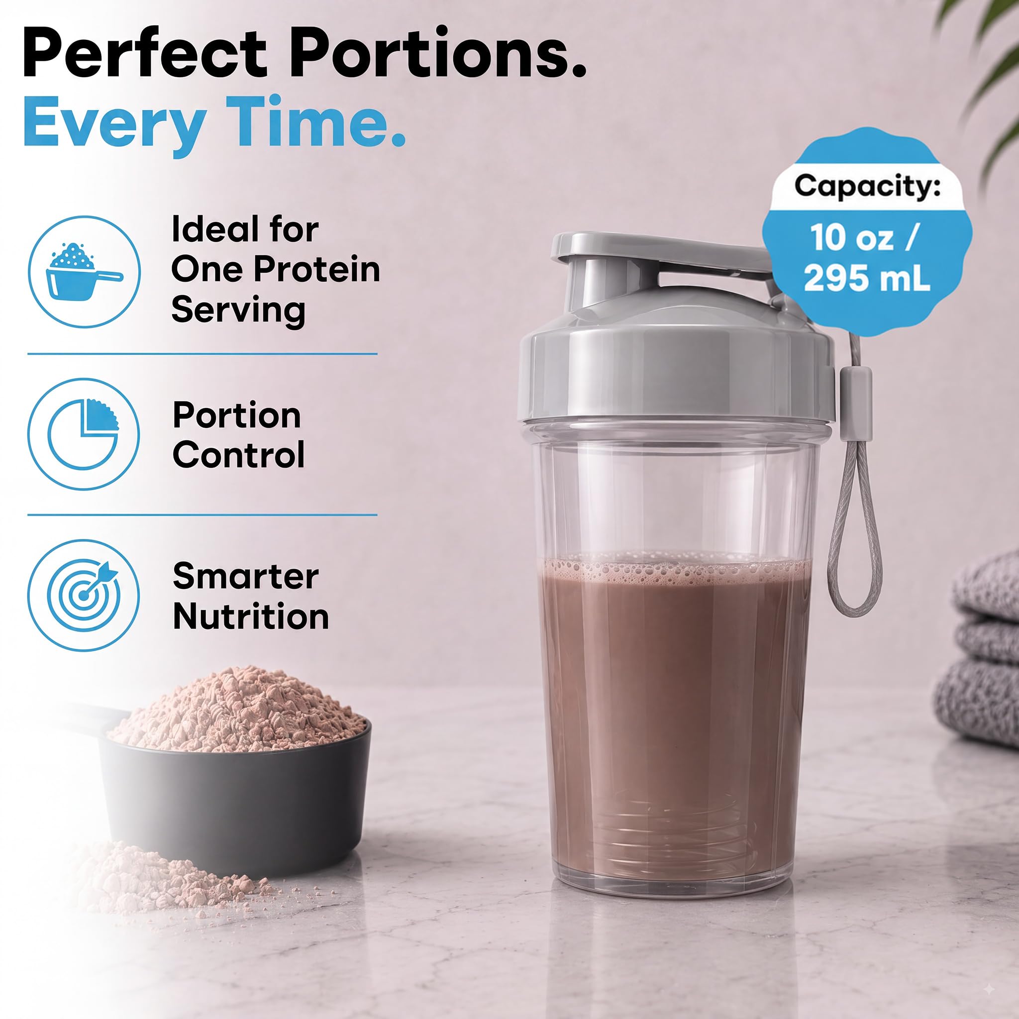 Travel-Friendly Small Shaker Bottle for Protein Shakes, Supplements: 2-Pack — Amazon image 6