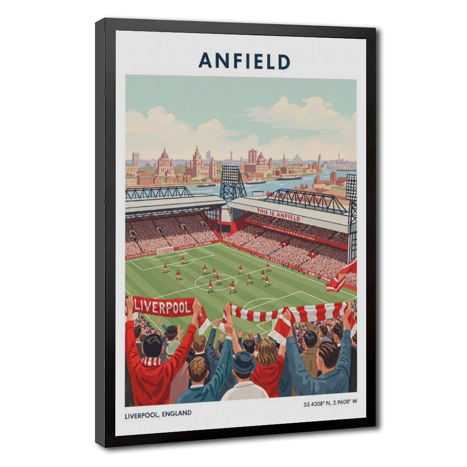 Anfield Liverpool Football Stadium Canvas Poster for Dorm Room Decor Gift