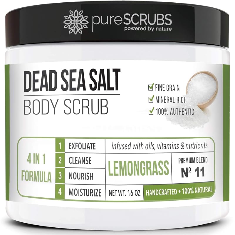pureSCRUBS Esfoliante Corporal de Sal com Capim-limão e Acessórios, 454 g