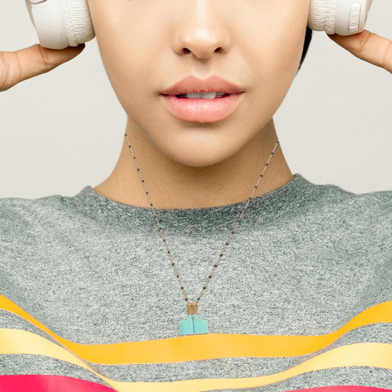 DOITOOL 5 Piezas Cadena Anti-perdida De Auriculares Cadena Conectada Al Auricular Entrenar Auriculares Inalámbricos Gel De Sílice Hombres y Mujeres Imán Fuerte Collar