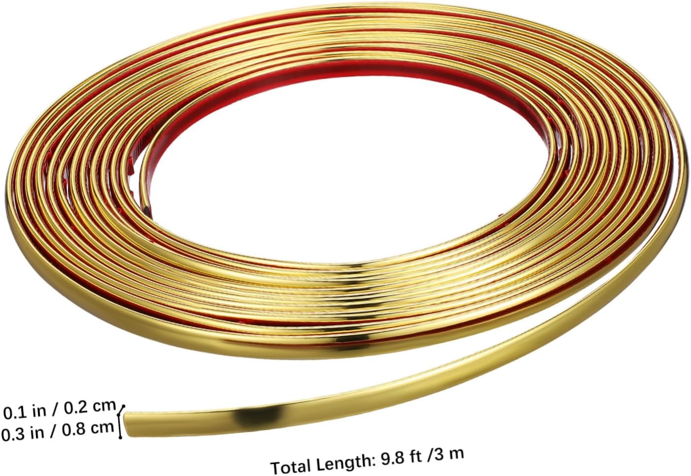 Mipcase 6rolls Flexible Trim Molding Peel and Stick Baseboard Corner Molding Trim Wide Application Decorative