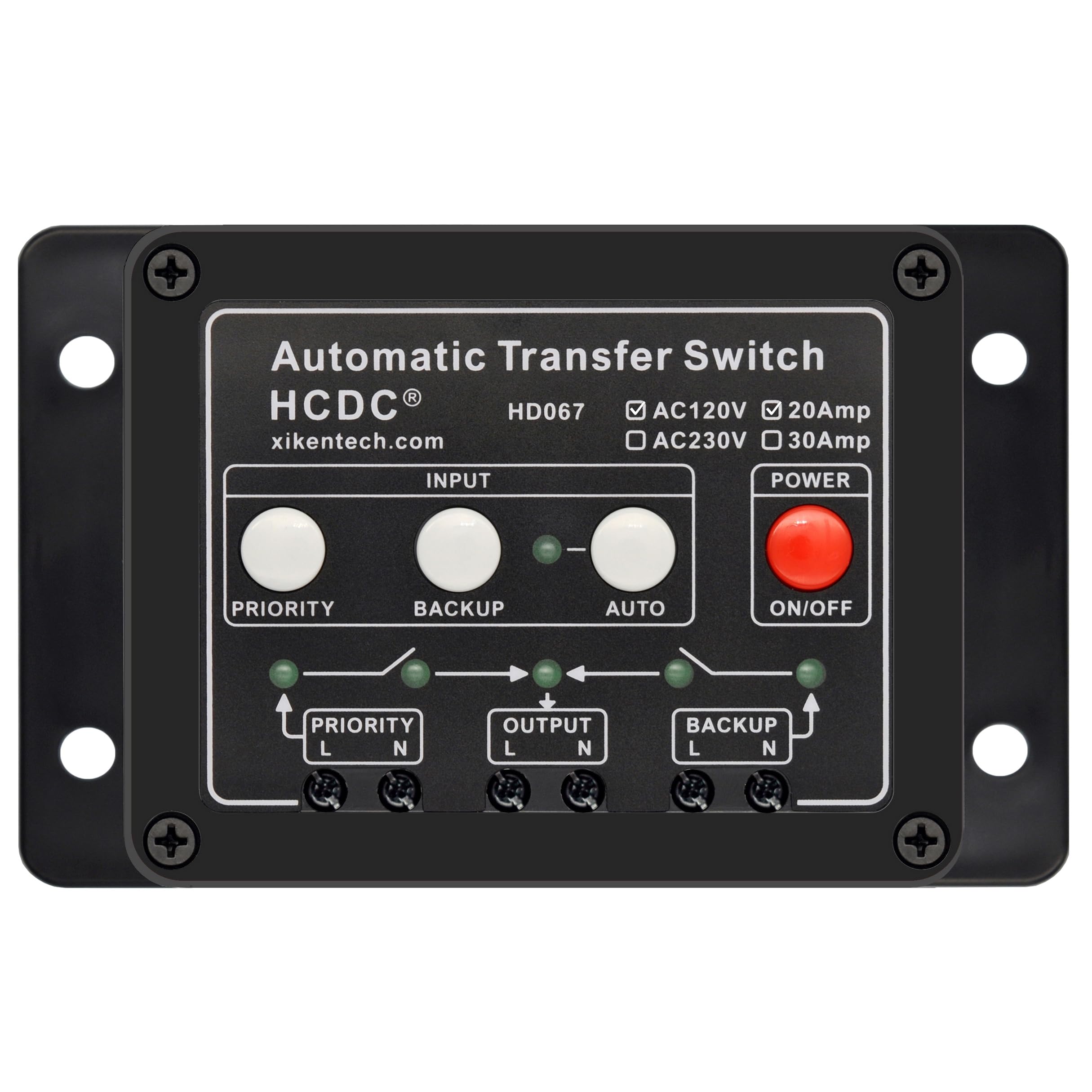 A-family様 Automatic Transfer Switch, AC120V 20Amp, ATS Auto Transfer Switch