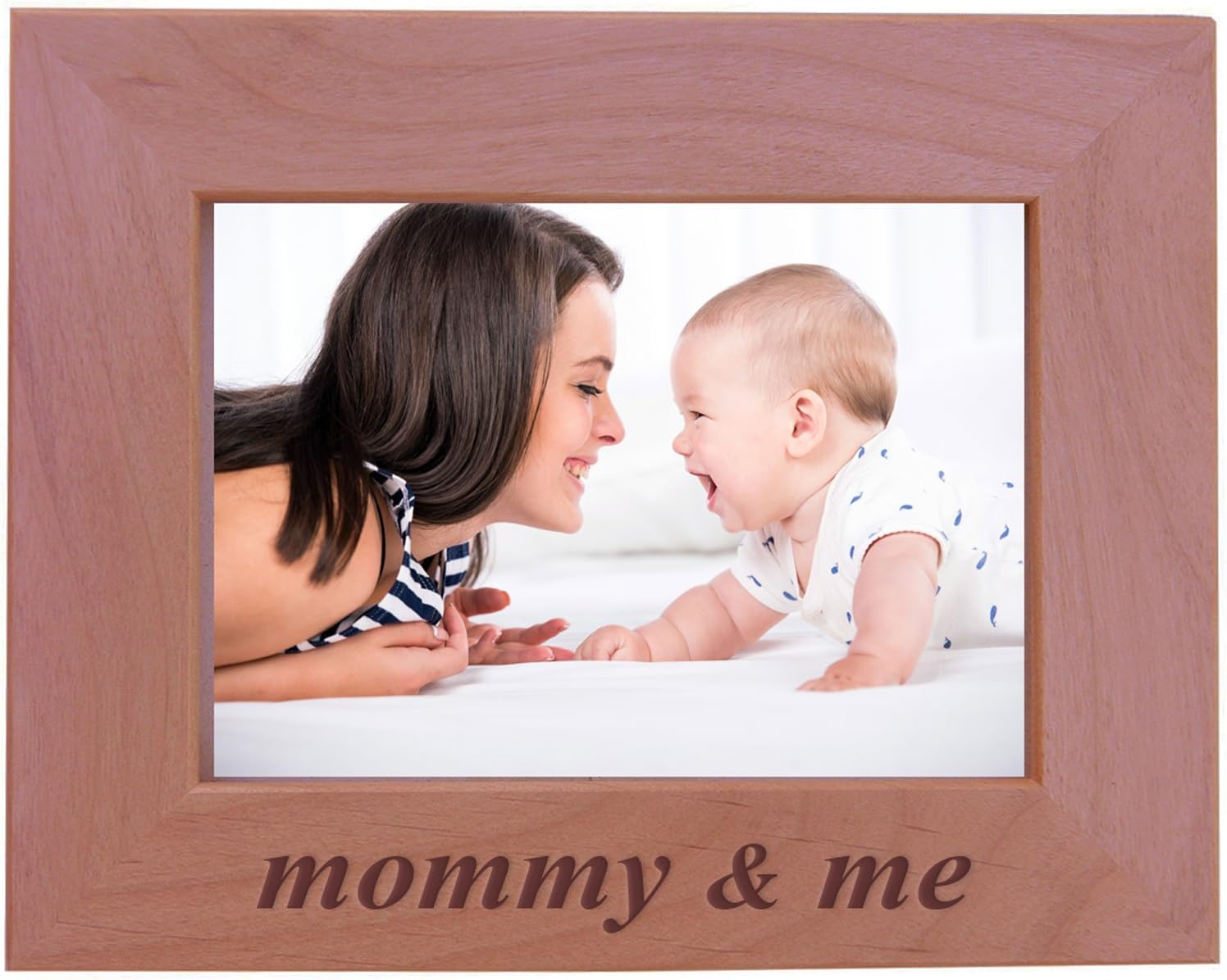 CustomGiftsNow Mommy & Me - Wood Picture Frame - Fits 5x7 Inch Picture (Horizontal)