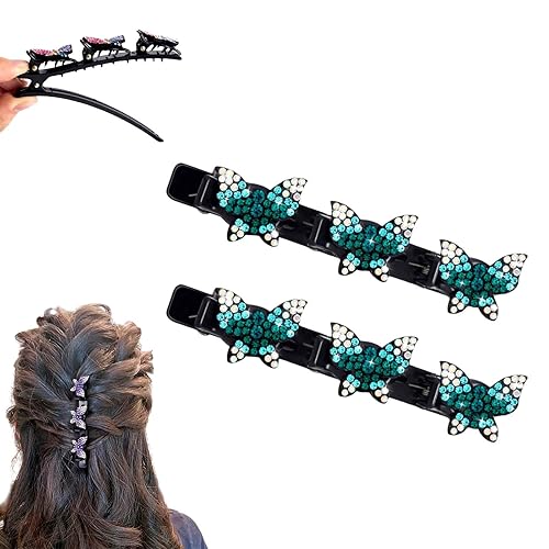 Miniatura 15 de Pinzas de pelo trenzadas con piedras de cristal brillante para mujeres y niñas, 2025 nuevas pinzas de pelo con strass, bandas de pelo fácilmente Con