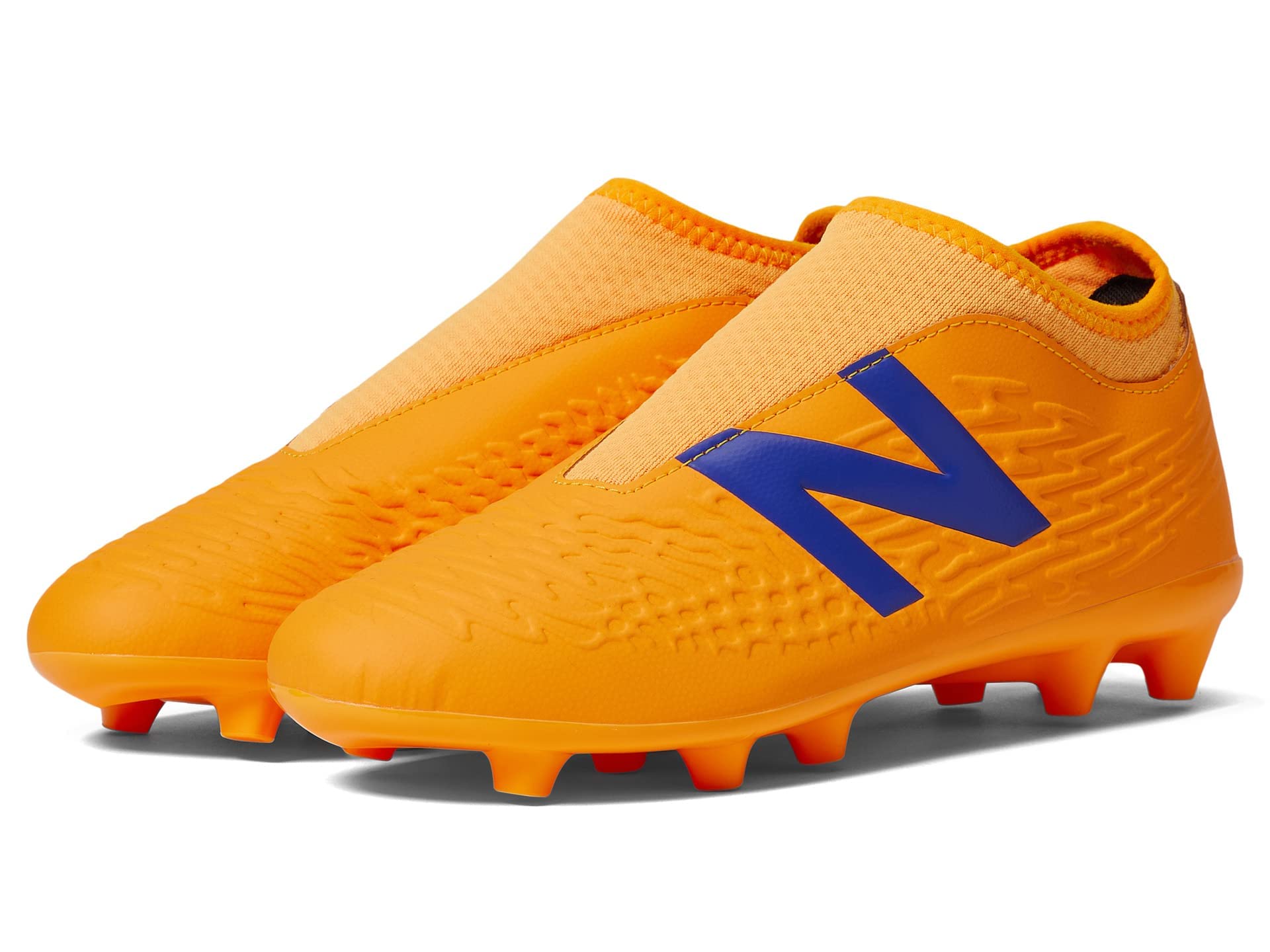 New Balance Boy's Tekela V3+ Magique Junior FG Soccer Shoe, Impulse/Vibrant Orange, 5 Big Kid