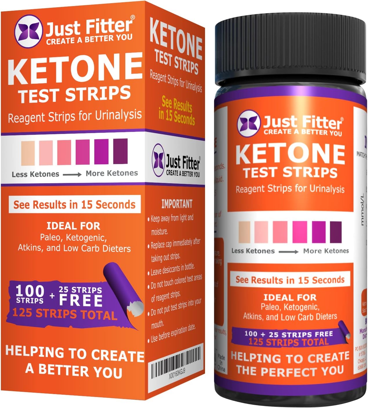 Ketone Keto Urine Test Strips. Look & Feel Fabulous on a