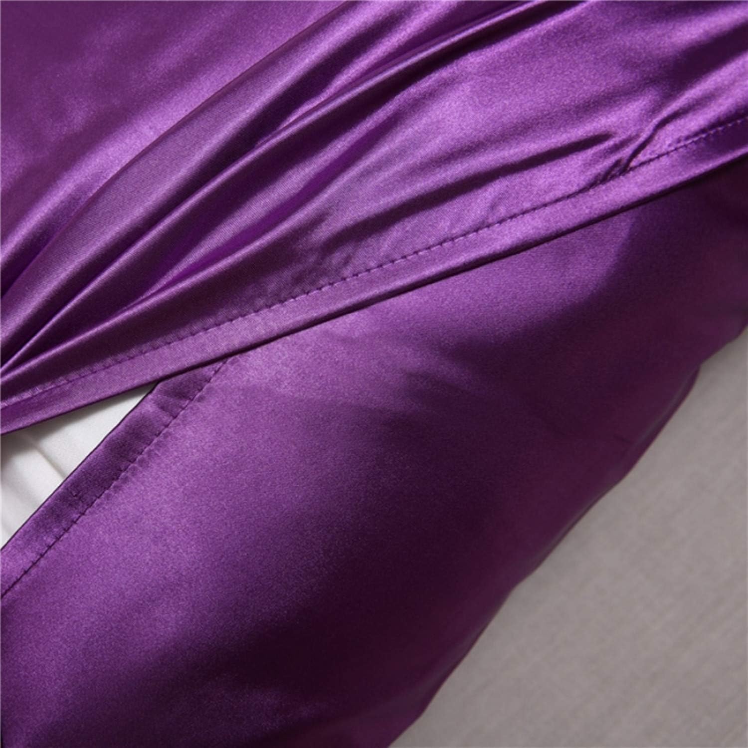 2 Pack Satin Silk Pillow Case Soft Pure Mulberry pillow Case Cover for Hair and Skin with Envelope Closure (Purple, Standard(50x75cm)) - Image 4