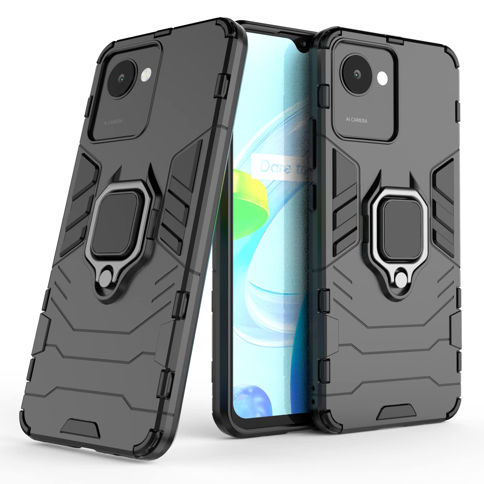 Cover per Oppo Realme C30 4G, Antiurto Custodia in PU Pelle con Slot