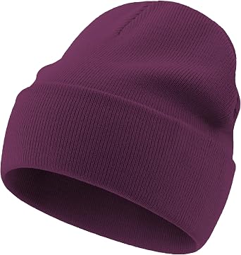 100% Cotton Beanie Lengthen Cuffed Beanies Knit Winter Hats Unisex