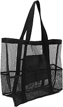 Beach Shoulder Bag, Large Capacity Portable Mesh Beach Bag with Multiple Pockets for Camping Pool Travel