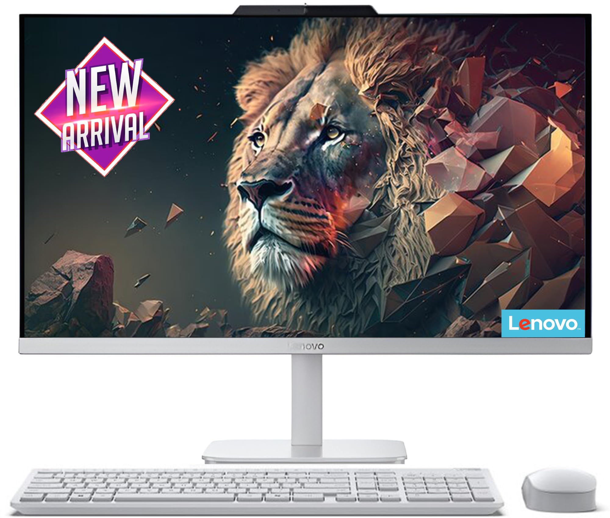 Lenovo All-in-One Desktop with Intel 4-Core Processor| 24 inch Full HD Display| 8GB DDR4 RAM, 256GB PCIe SSD| WiFi 6| Bluetooth| HDMI, USB, Ethernet