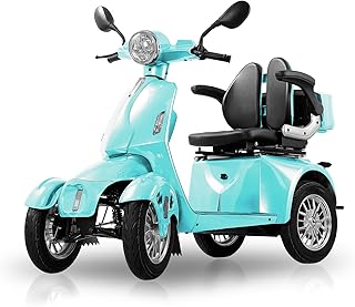 All Terrain Mobility Scooter for Seniors & Adults, 4 Wheel Heavy Duty Mobility Scooters for 500LBS, Electric Mobility Scooter Adults, 800W,15 MPH (Light Green)