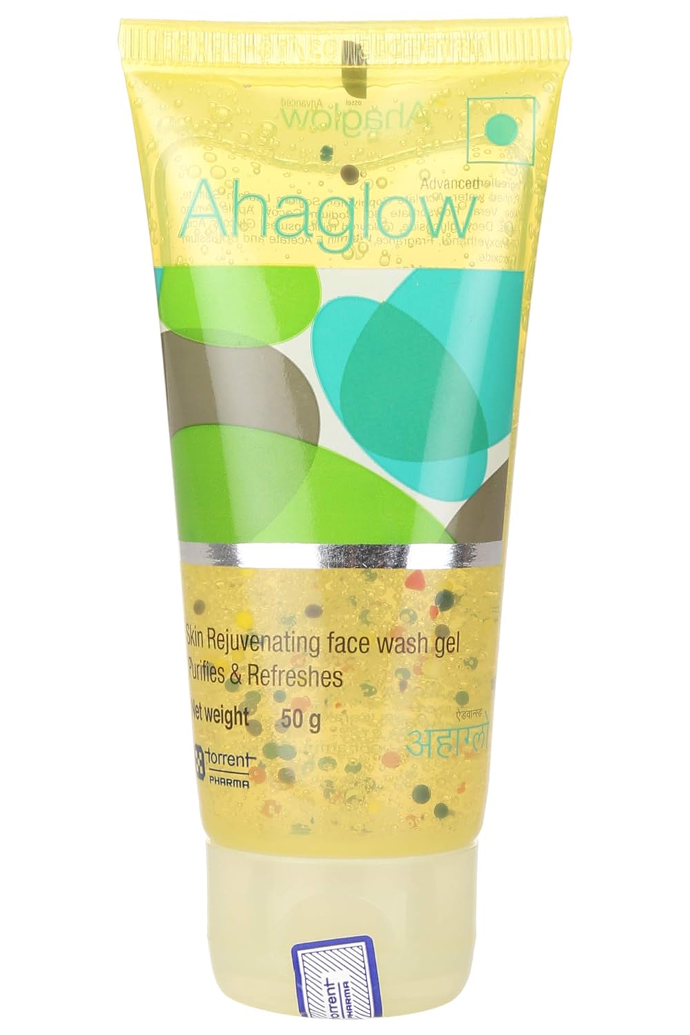 AHAGLOW FACE WASH (Aloe vera 5 %W/W+Glycolic acid 1 %W/W+Vitamin E 0.1 %W/W) (50 gm ( 1.76Oz.))