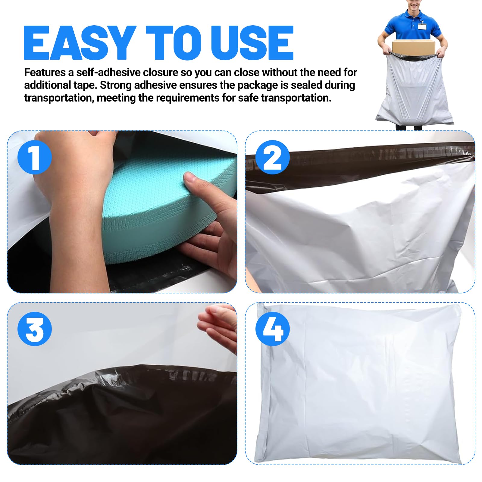 15 bolsas de envío grandes, 60 x 80 cm, opacas, autoadhesivas, resistentes al agua, para envíos de mercancías, embalaje, ropa, envío, textiles