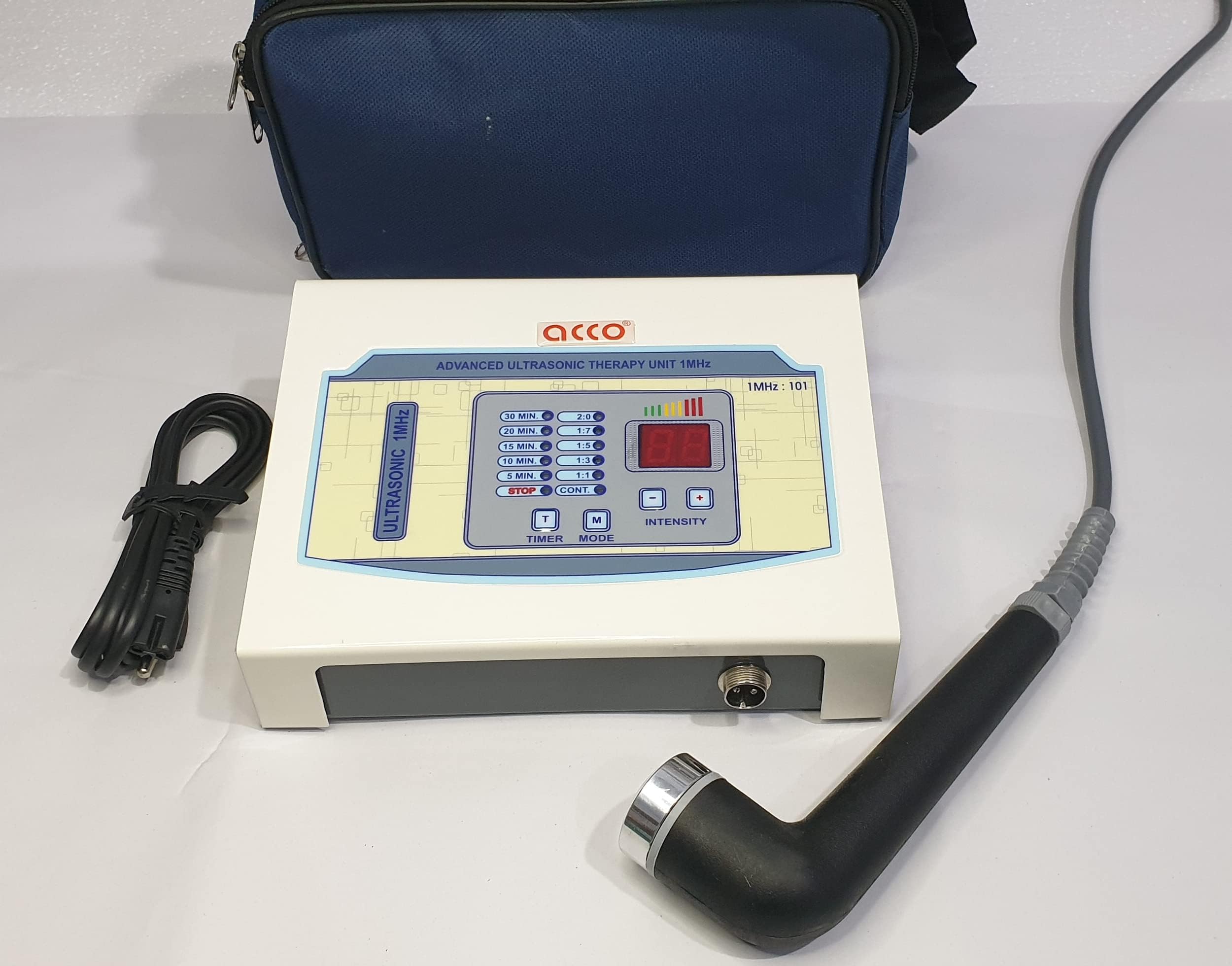 Ultrasound Machine for Physiotherapy Ultrasound Therapy machine 1 Mhz LED Physiotherapy Ultrasound Therapy Machine Portable With 1 Year Warranty Off-white