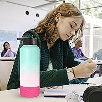 Vista 39 de WUQID Heart Shaped Texture Silicone Boot Compatible with Stanle Quencher H2.0 IceFlow Flip 20oz 30oz 40oz,Hydroo Flask 12-24oz