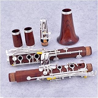BeginnerWood Professional Clarinet 18 Keys Bb Rosewood Silvering Keys Clarinet for Beginner