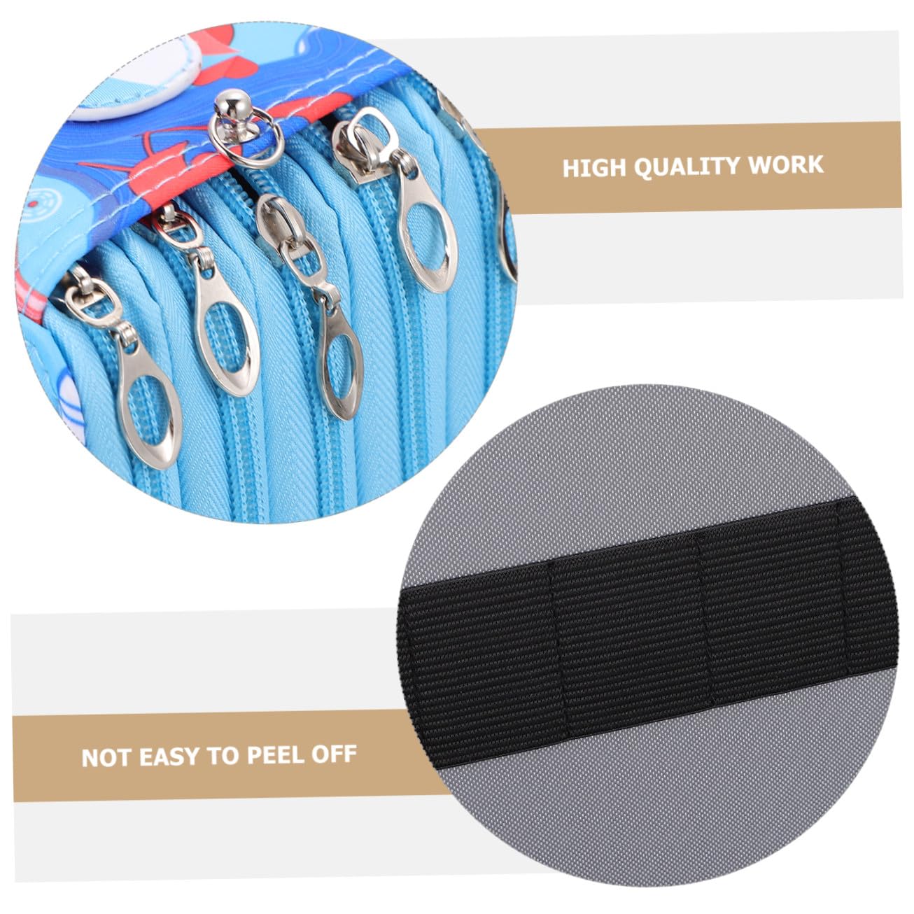 Artibetter Astuccio Portapenne Capiente Oxford Blu, Cerniera e Manico, 360 Elastici, per Scuola e Ufficio
