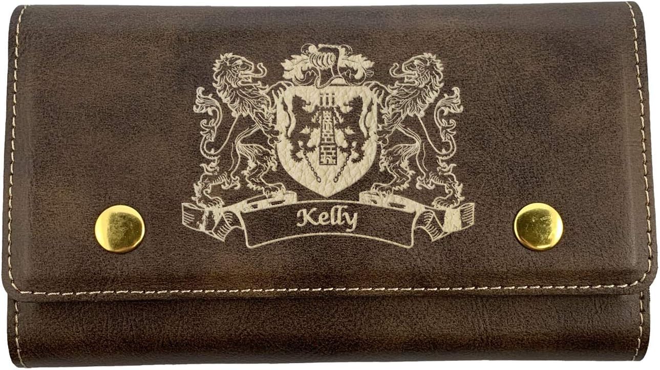 Kelly Irish Coat of Arms Leather Card & Dice Set