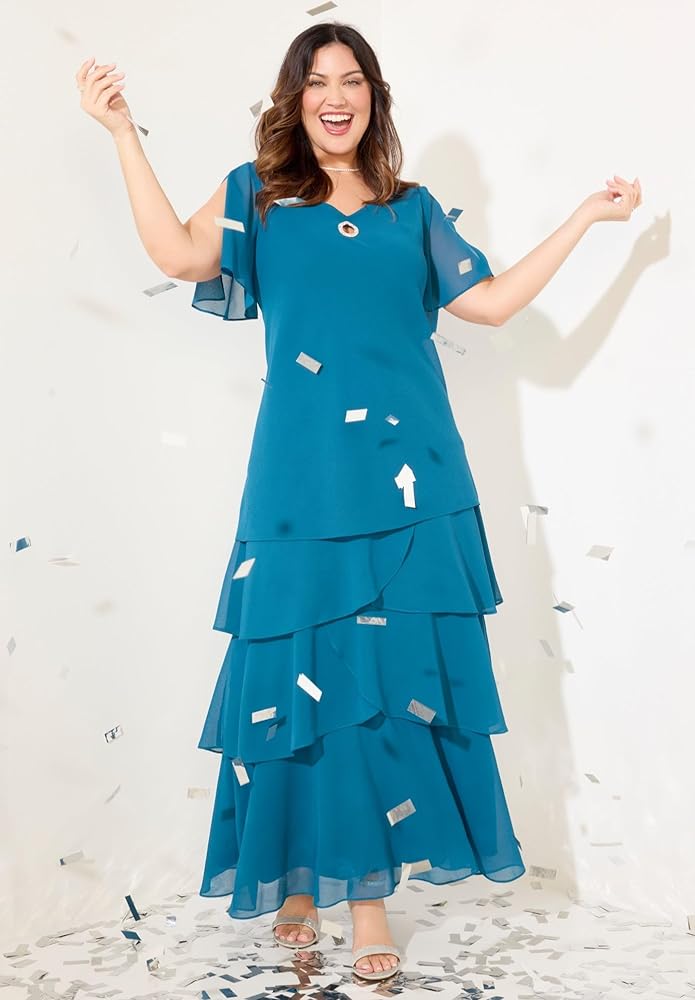 catherine maxi formal dress Simple Silk Maxi Gown Red / M main image 1
