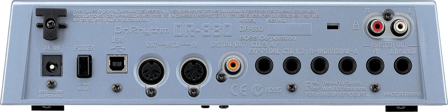 BOSS DR-880 Rear Panel Connections