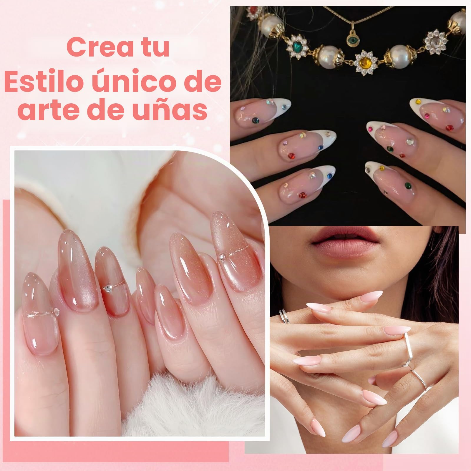 Deciniee Kit De Uñas Acrílicas: Juego Completo Con Polvo Acrílico, Lámpara Uv, Taladro, Puntas Postizas, Esmaltes Semipermanentes Para Uñas, Set De Manicura Ideal Como Regalo Con Bolsa De Almacenaje