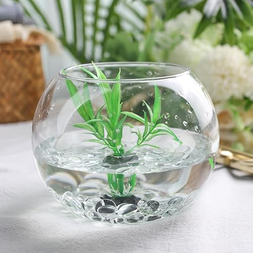 Miniatura 4 de DomeStar 80 unidades de mármoles de vidrio plano transparente, rocas de acuario de 0.5 pulgadas, piedras de grava a granel, piedras decorativas para