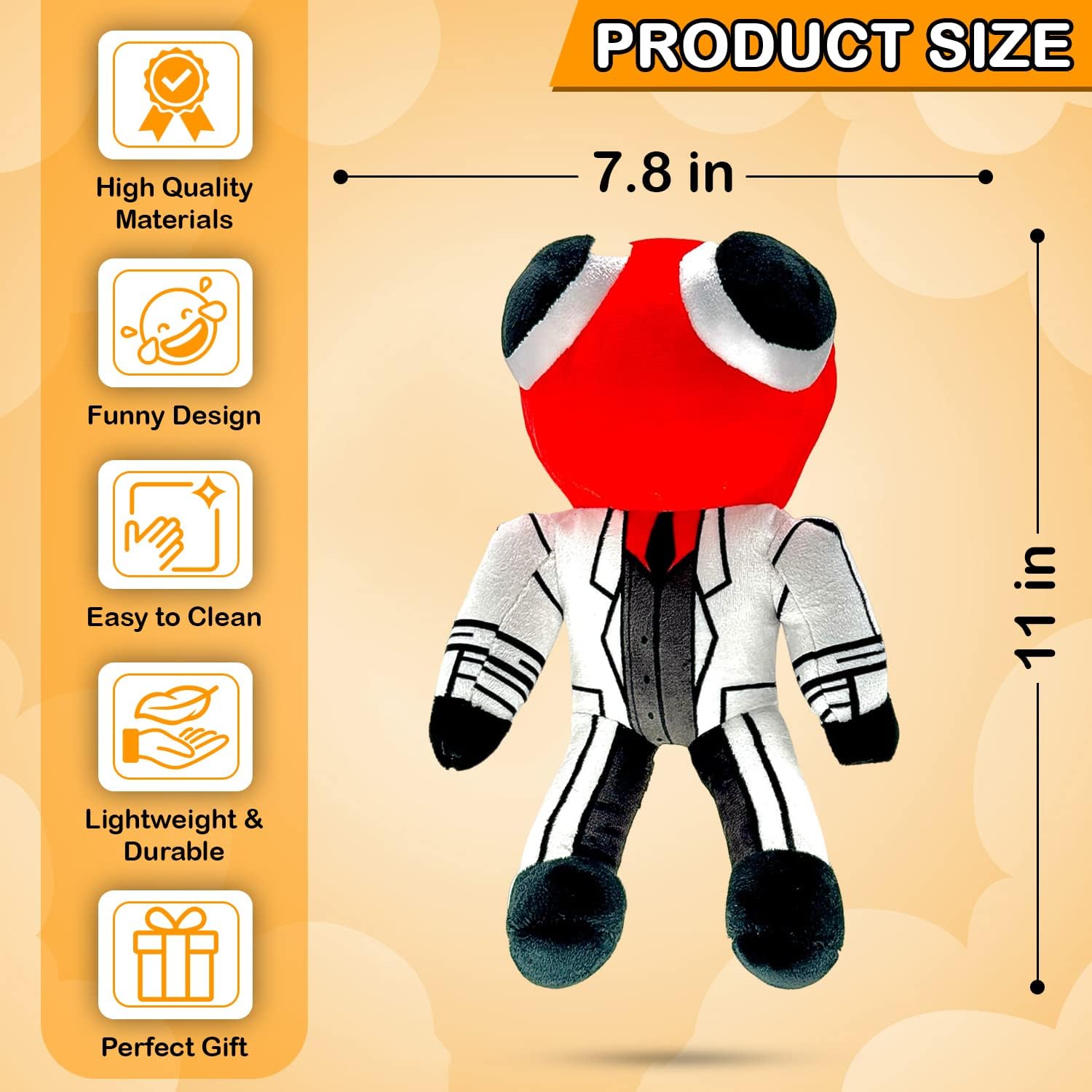 TwCare Red Plush Toy for Kids Adults, Playing with Family, Soft Stuffed Animal Plushie Toys, Plushies Birthday Thanksgiving Christmas Festival Night Party Favor Supplies Game Fans
