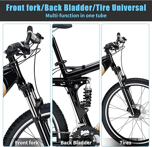 Miniatura 2 de Bomba de choque de alta presión - (300 PSI máximo) Bomba de choque de bicicleta MTB para horquilla y suspensión trasera con válvula Schrader sin