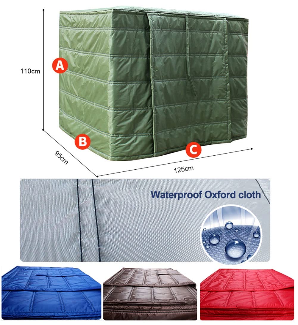 Copertura per cuccia per cani, isolata e impermeabile, protezione dal freddo per gabbie metalliche, tessuto Oxford robusto e cotone, design fonoassorbente per mantenere gli animali al caldo