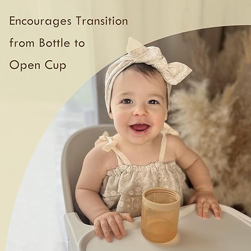 Miniatura 6 de Moonkie Vaso con popote para bebé, taza de entrenamiento de silicona para niños pequeños con tapa para pajilla, sin BPA, a prueba de caídas, destete
